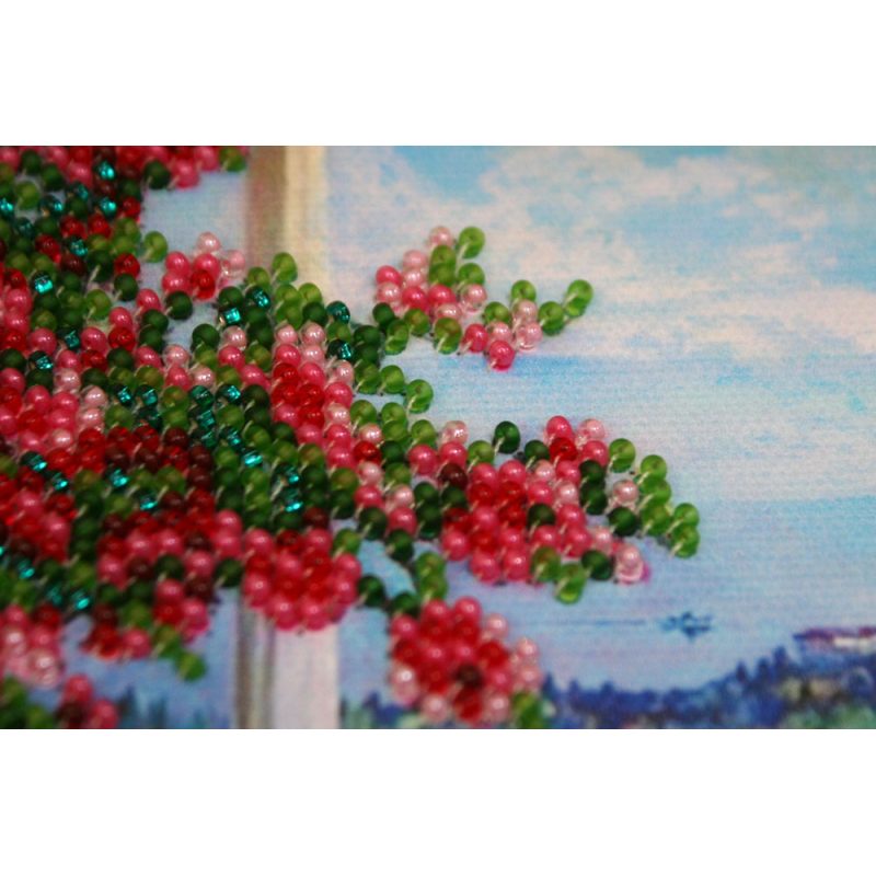 Mini Bead embroidery kit Sea outside the window