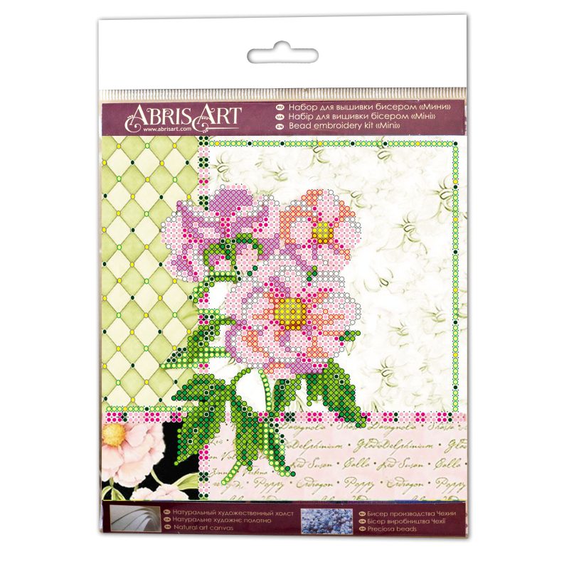 Mini Bead embroidery kit Shabby chic