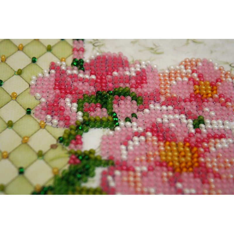 Mini Bead embroidery kit Shabby chic