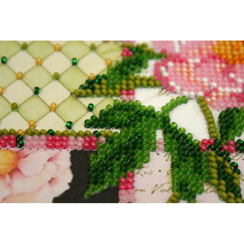 Mini Bead embroidery kit Shabby chic
