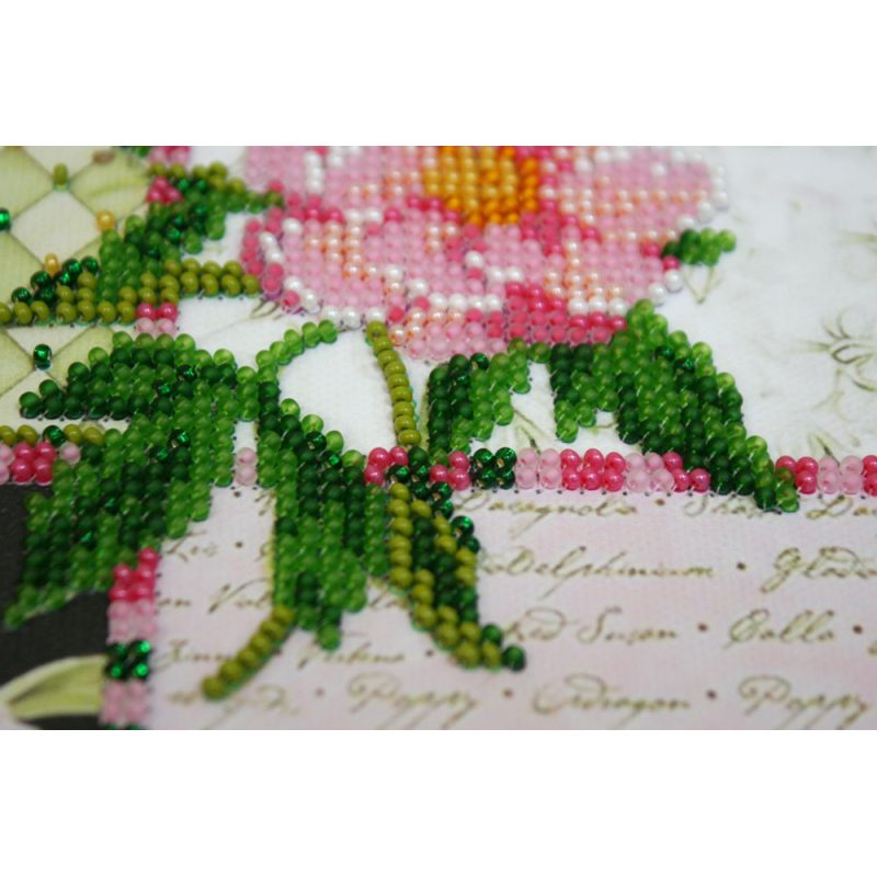 Mini Bead embroidery kit Shabby chic