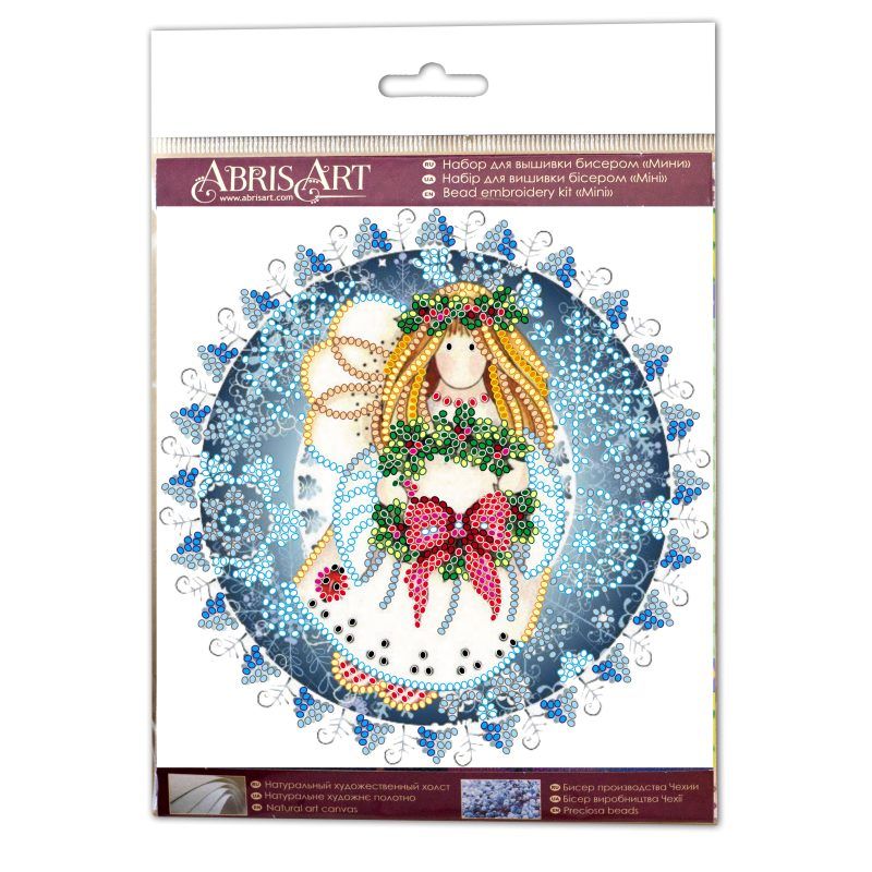 Mini Bead embroidery kit Christmas angel