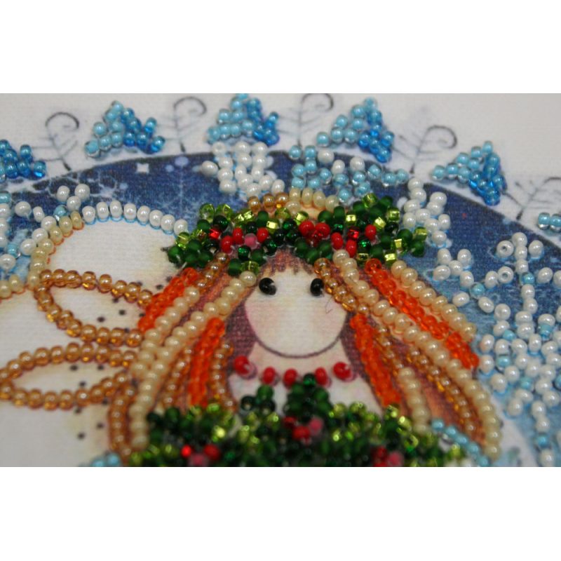Mini Bead embroidery kit Christmas angel