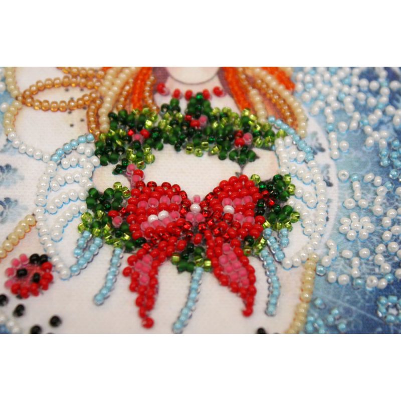 Mini Bead embroidery kit Christmas angel