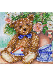 Mini Bead embroidery kit Candy bear