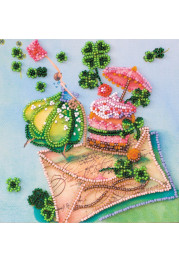 Mini Bead embroidery kit Letter of happiness