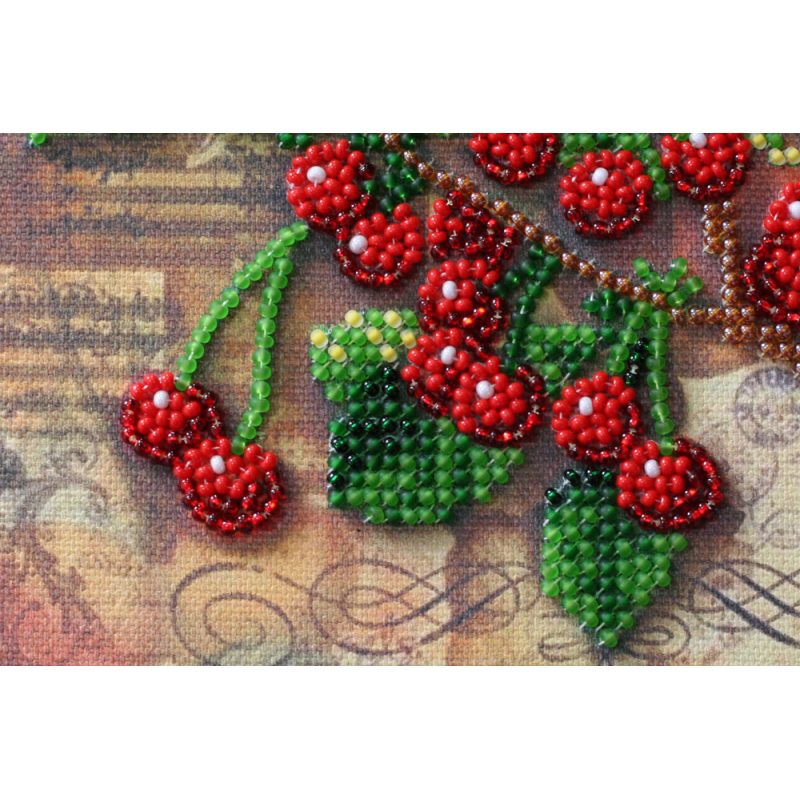 Mini Bead embroidery kit Cherry twig