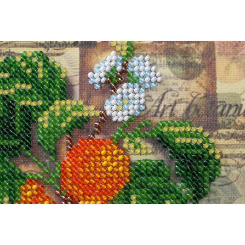 Mini Bead embroidery kit Apricot branch