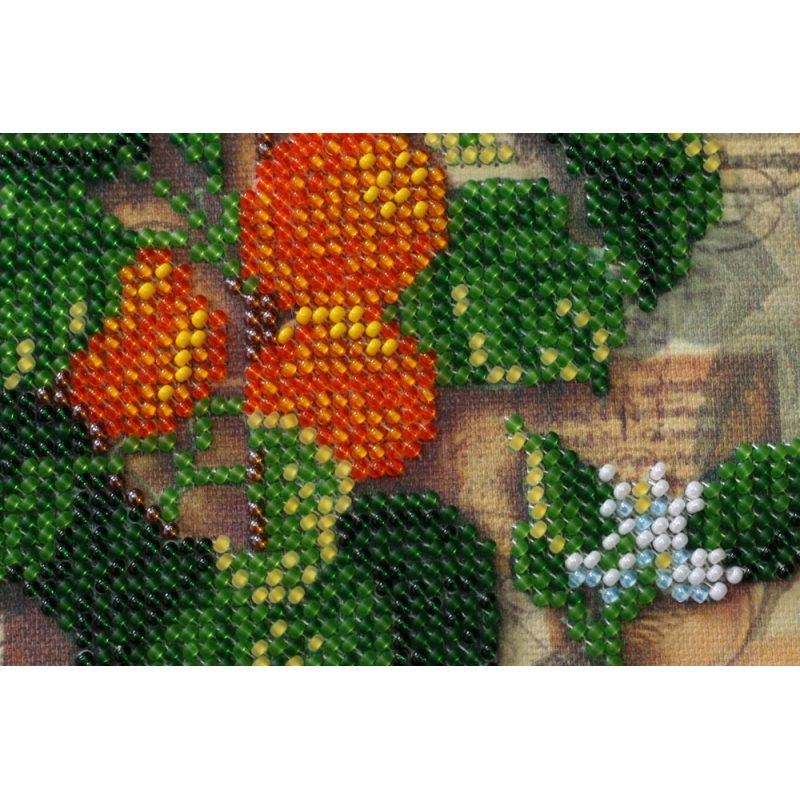 Mini Bead embroidery kit Apricot branch