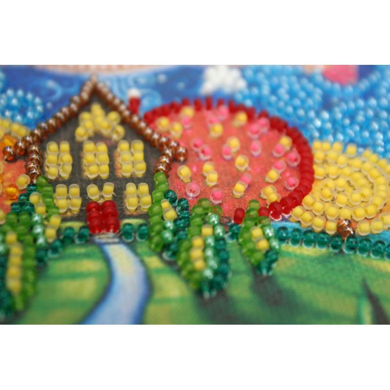 Mini Bead embroidery kit Flying pig