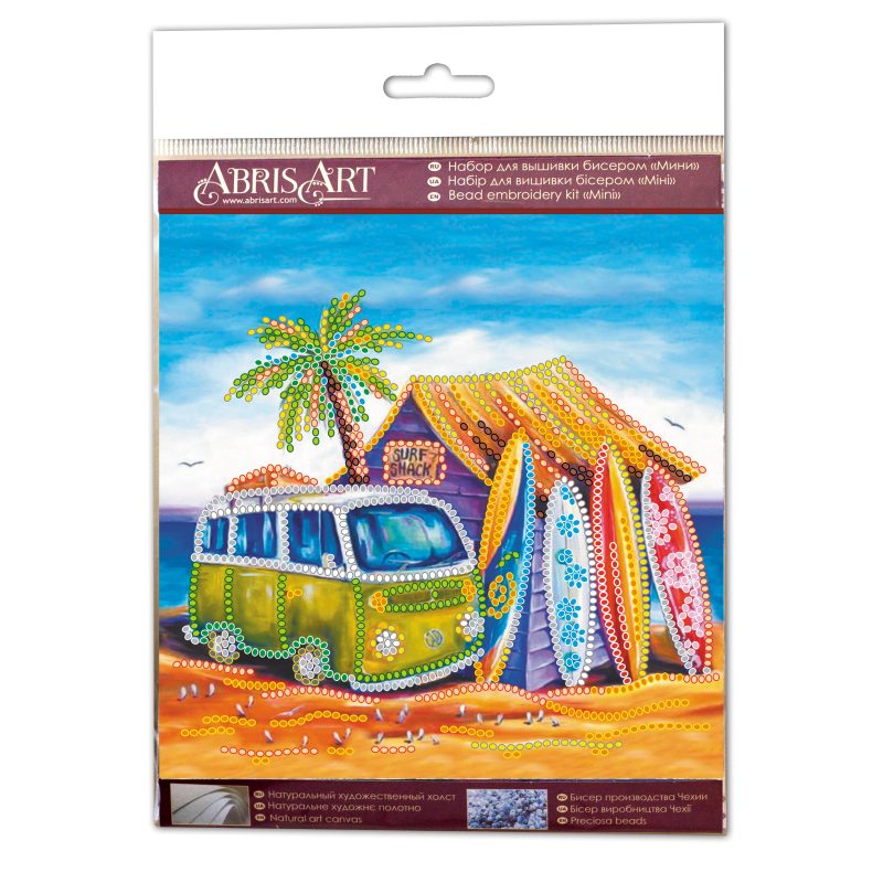 Mini Bead embroidery kit Surfing