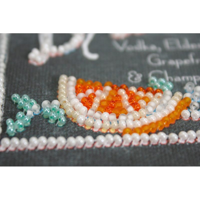Mini Bead embroidery kit Blushing bride