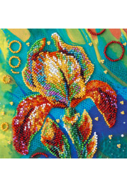 Mini Bead embroidery kit Multicolored iris
