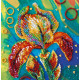 Mini Bead embroidery kit Multicolored iris