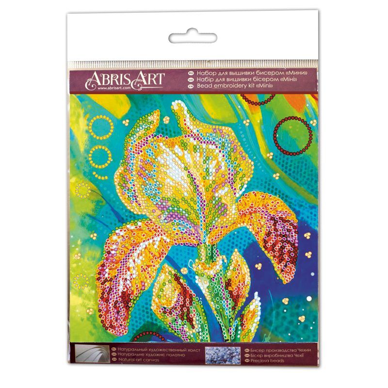 Mini Bead embroidery kit Multicolored iris