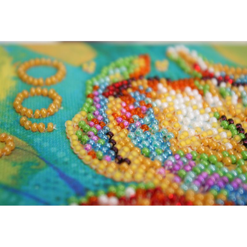 Mini Bead embroidery kit Multicolored iris