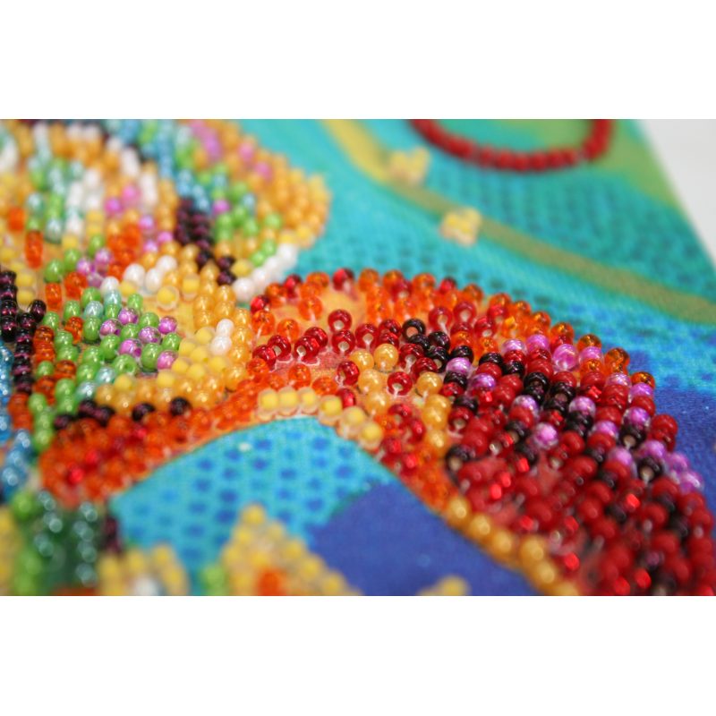 Mini Bead embroidery kit Multicolored iris