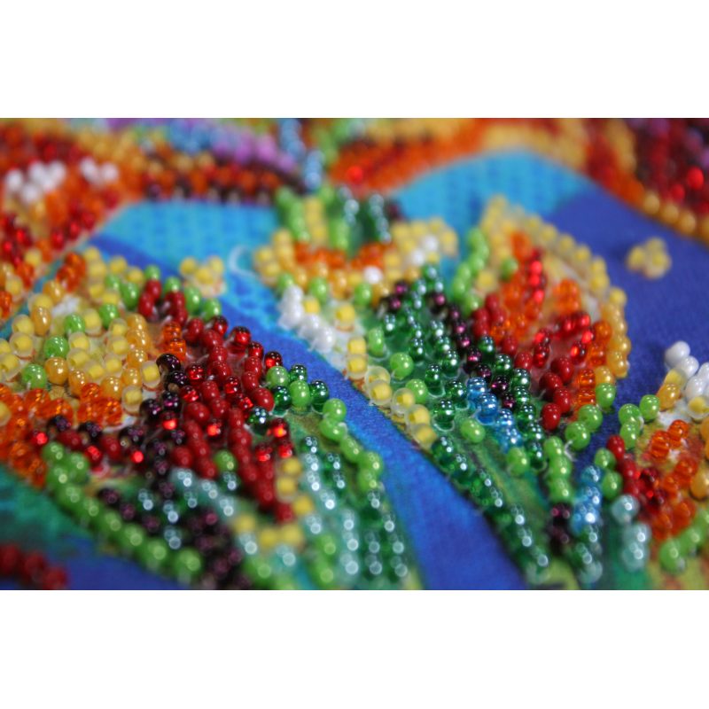 Mini Bead embroidery kit Multicolored iris