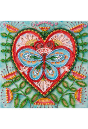 Mini Bead embroidery kit Summer heart