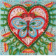 Mini Bead embroidery kit Summer heart