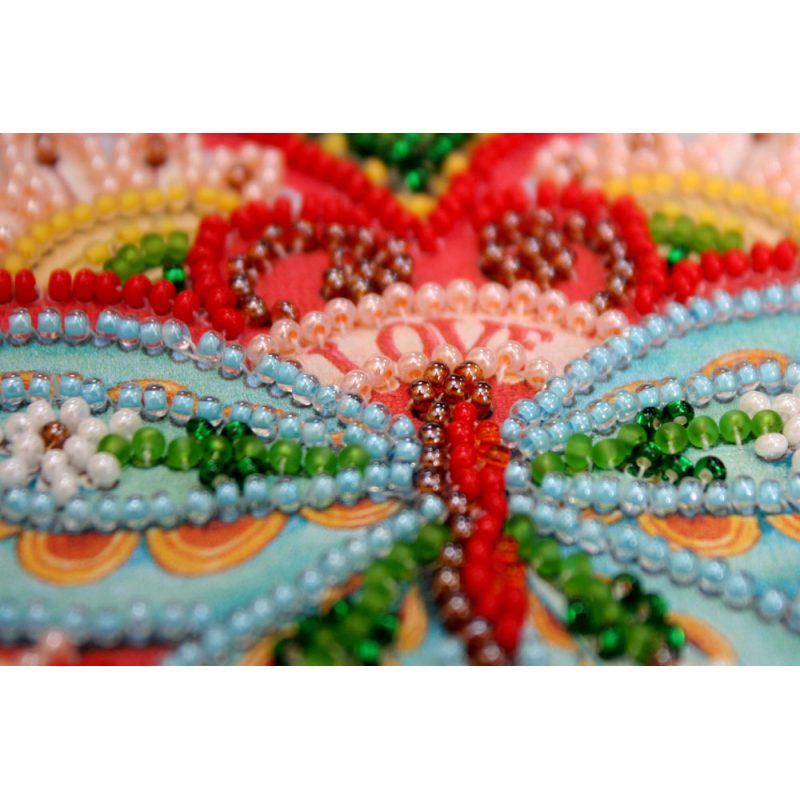 Mini Bead embroidery kit Summer heart