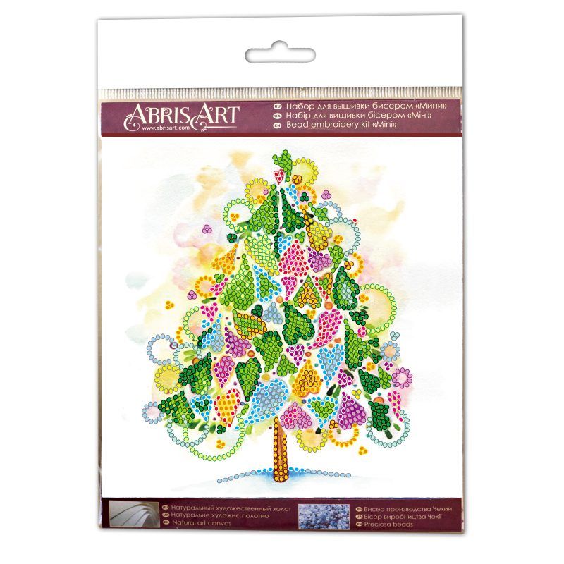 Mini Bead embroidery kit The heart of the holiday