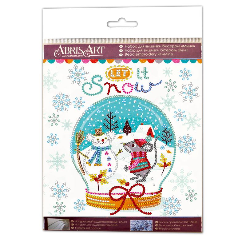 Mini Bead embroidery kit Snowiness