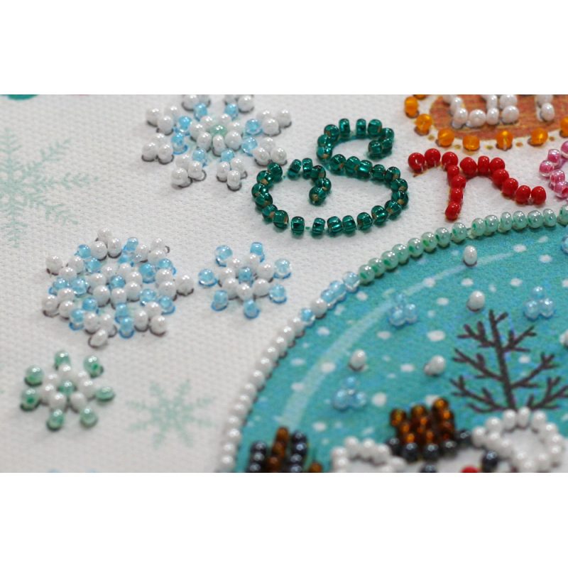 Mini Bead embroidery kit Snowiness