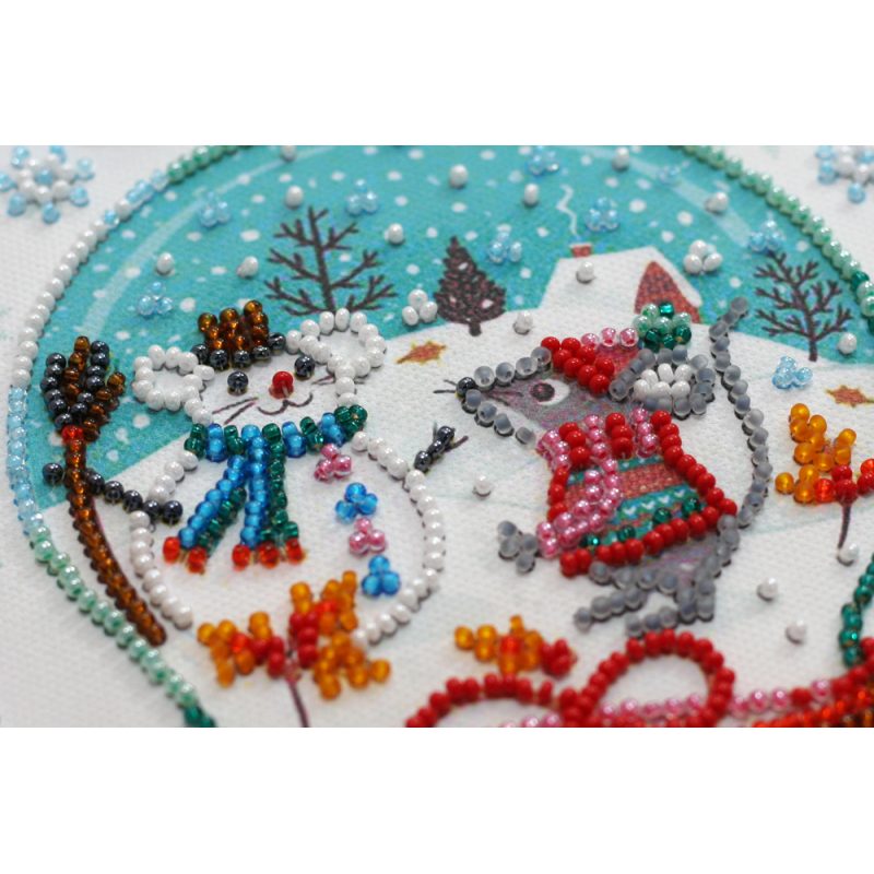 Mini Bead embroidery kit Snowiness