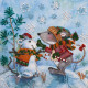 Mini Bead embroidery kit Snow friend