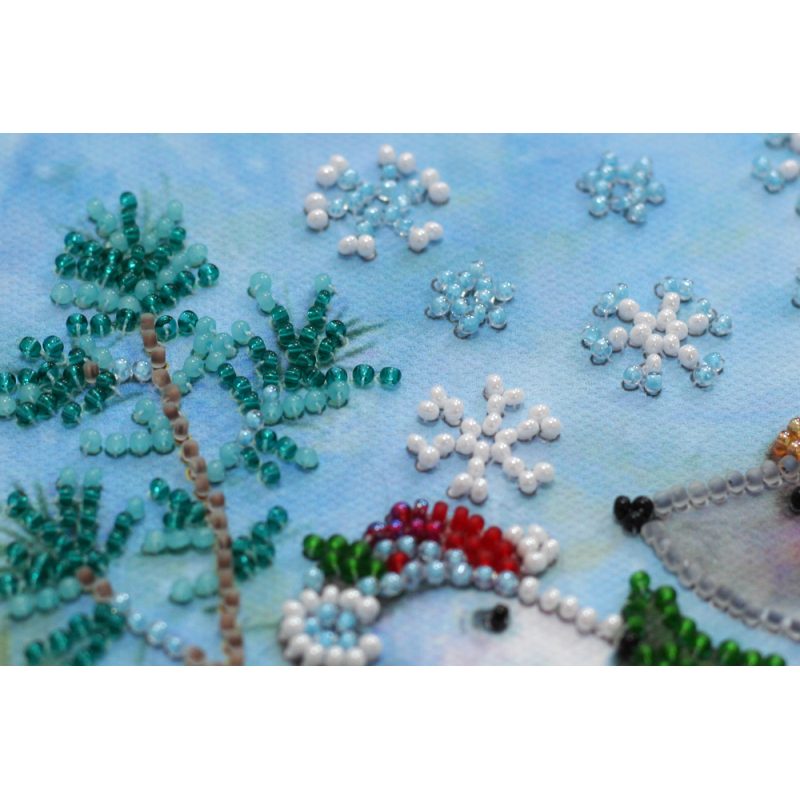 Mini Bead embroidery kit Snow friend