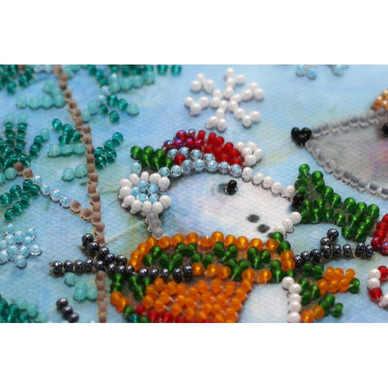 Mini Bead embroidery kit Snow friend