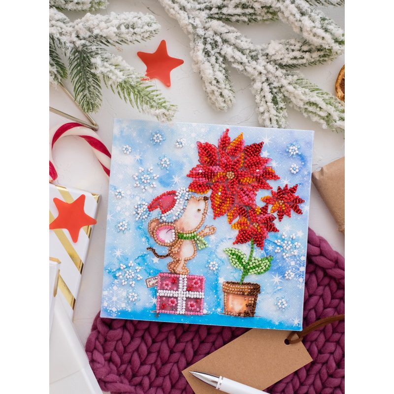 Mini Bead embroidery kit Winter miracle