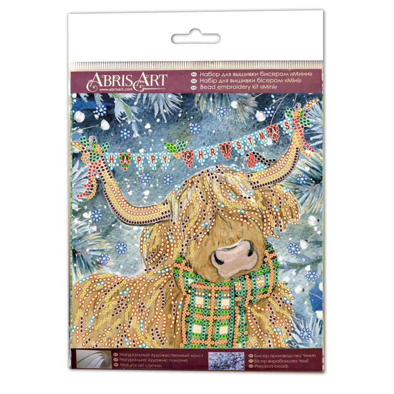 Mini Bead embroidery kit Christmas goby