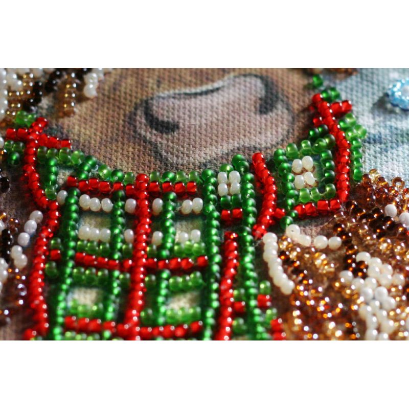 Mini Bead embroidery kit Christmas goby