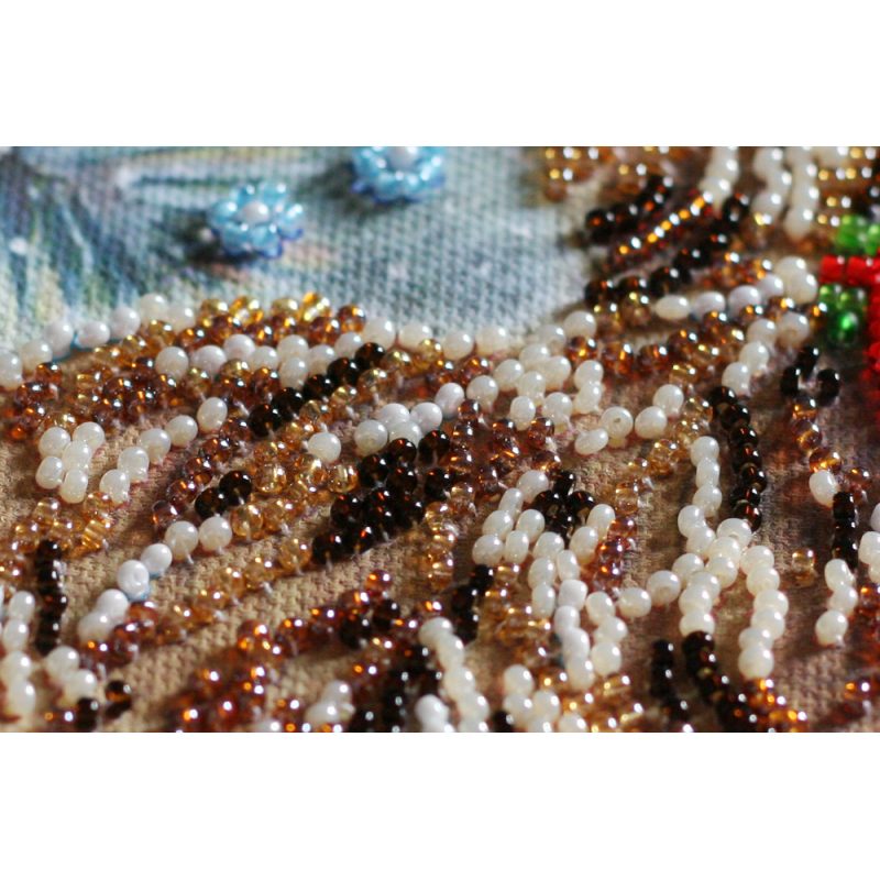 Mini Bead embroidery kit Christmas goby