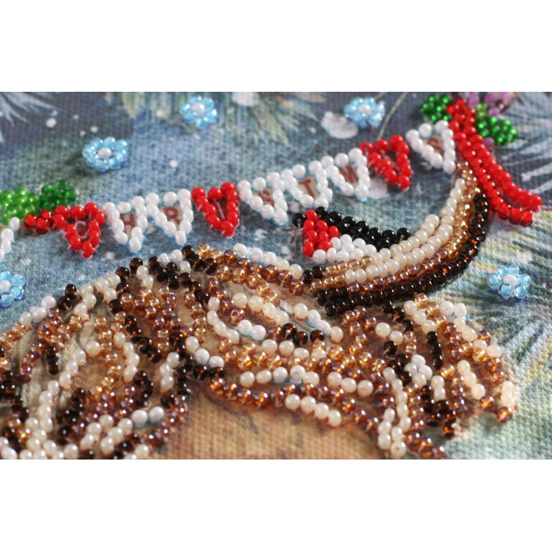 Mini Bead embroidery kit Christmas goby