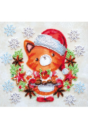 Mini Bead embroidery kit Christmas cookies