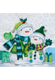 Mini Bead embroidery kit Snow friends