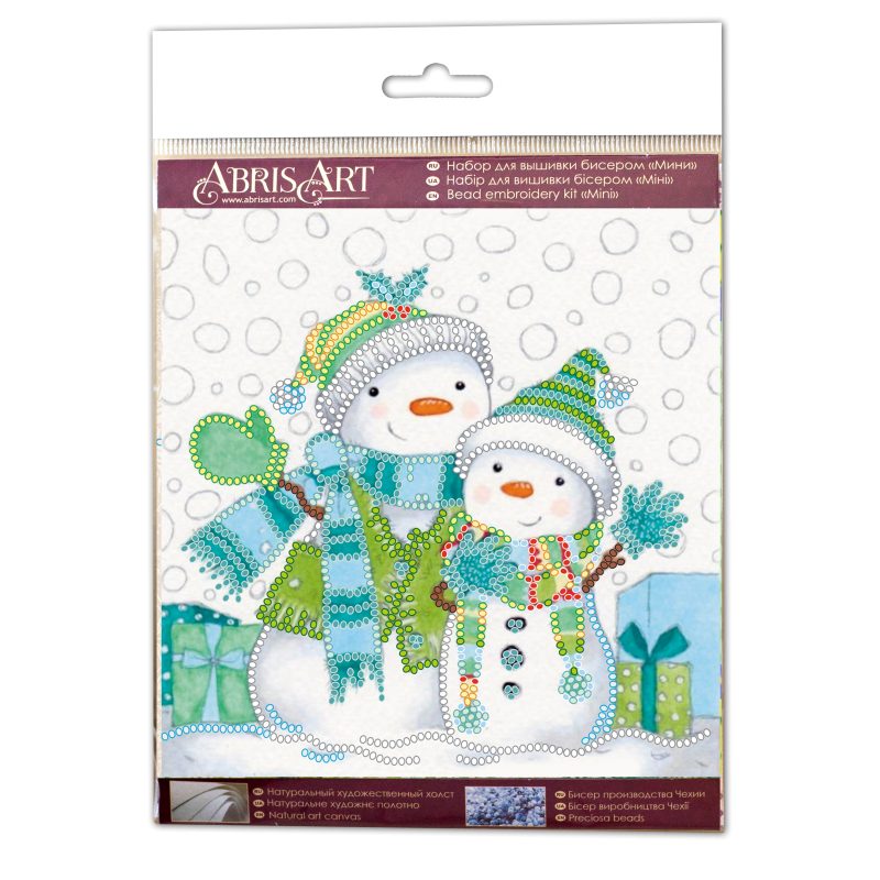 Mini Bead embroidery kit Snow friends