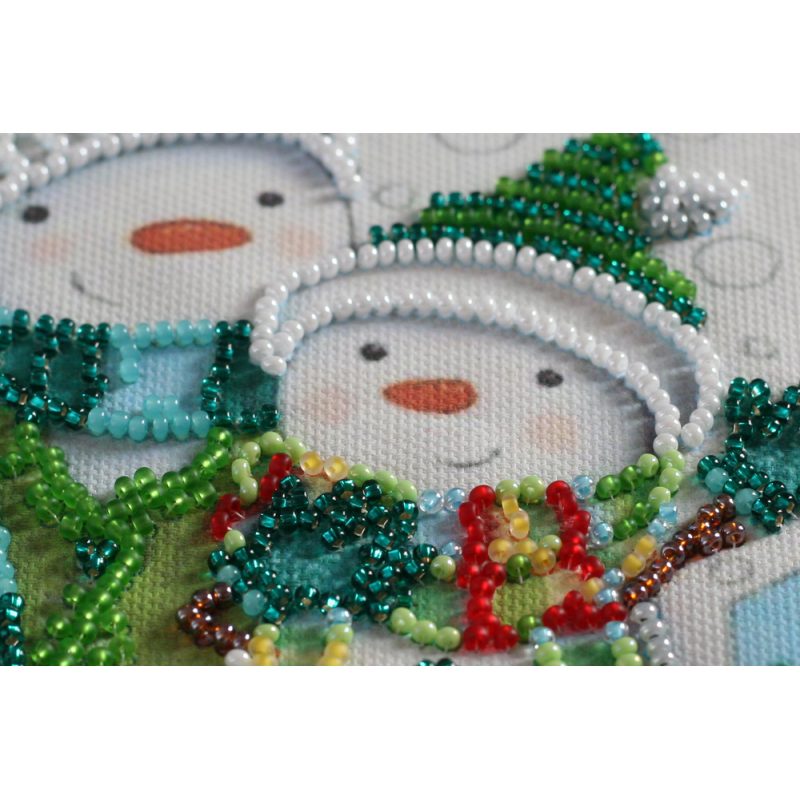 Mini Bead embroidery kit Snow friends