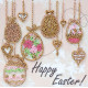 Mini Bead embroidery kit Happy Easter