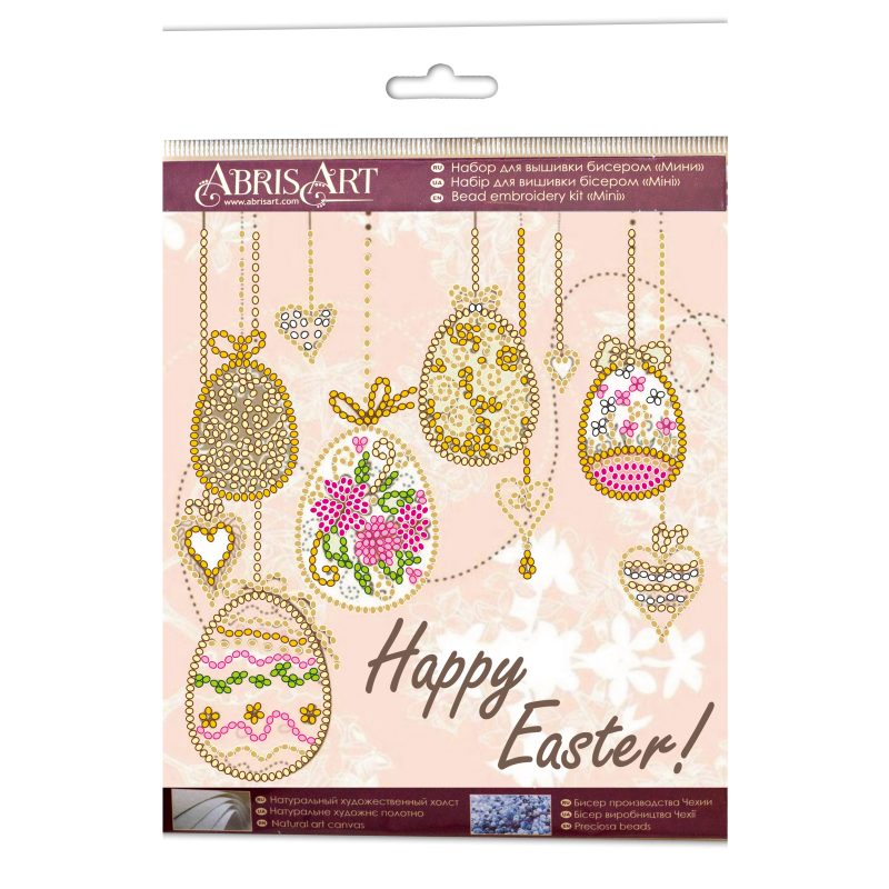 Mini Bead embroidery kit Happy Easter