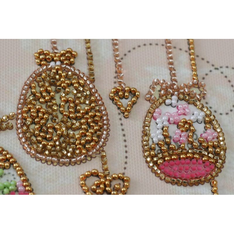 Mini Bead embroidery kit Happy Easter