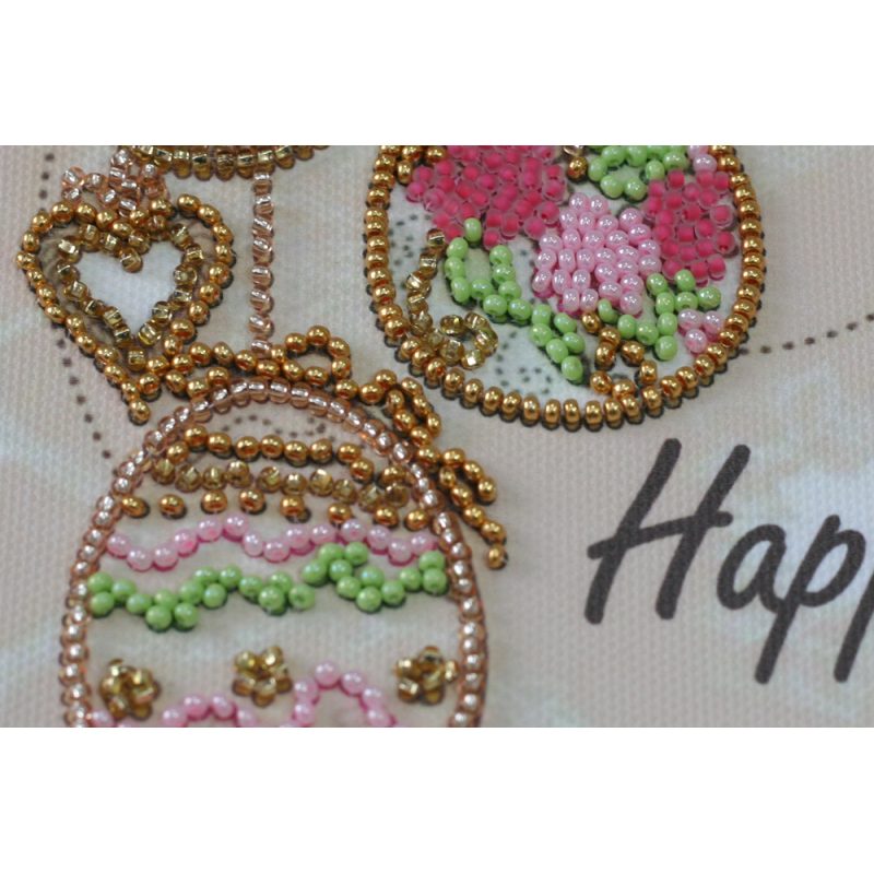 Mini Bead embroidery kit Happy Easter