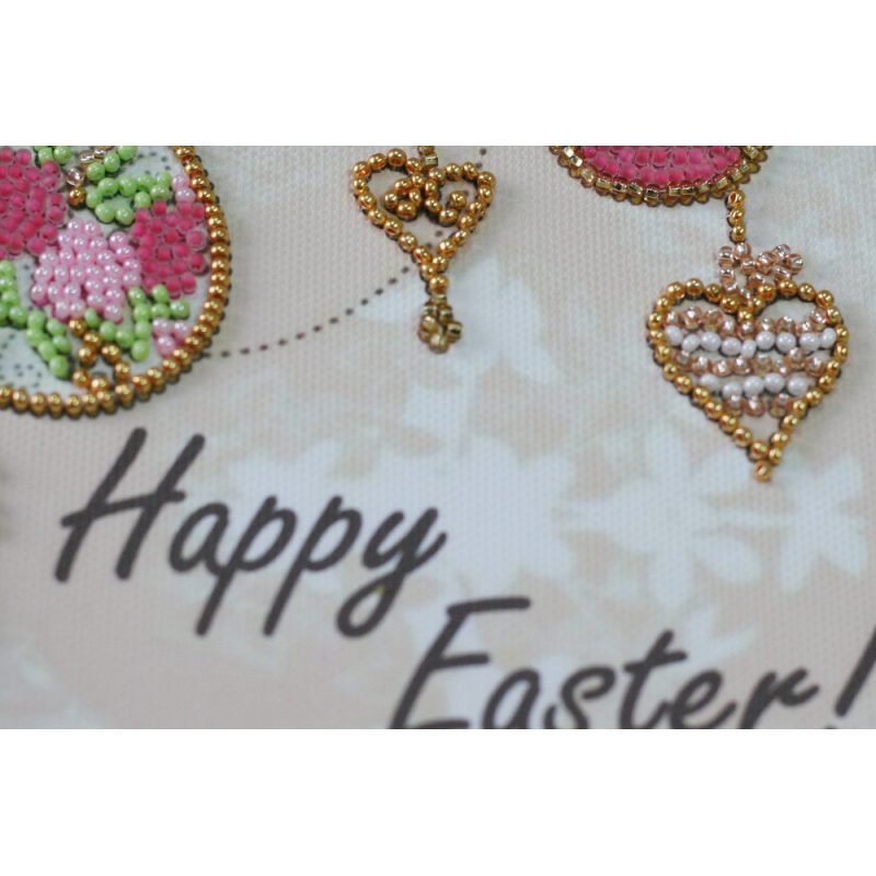 Mini Bead embroidery kit Happy Easter