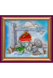 Magnets Bead embroidery kit Teddy bear