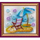 Magnets Bead embroidery kit Under the umbrella