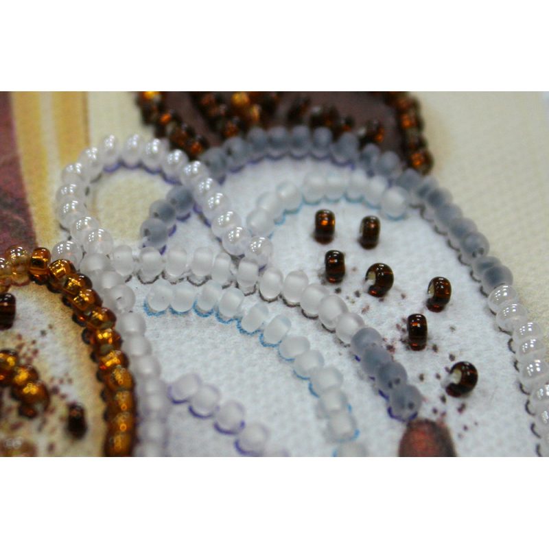 Magnets Bead embroidery kit Latte