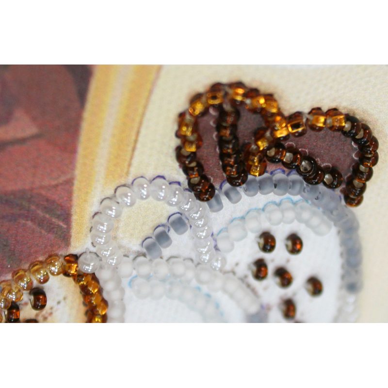 Magnets Bead embroidery kit Latte